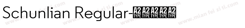 Schunlian Regular字体转换